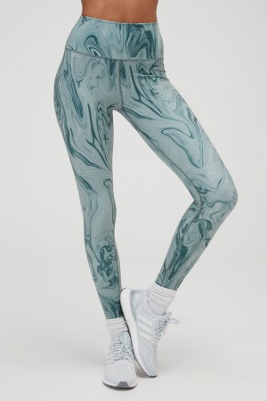 Women's Spiritual Gangster Intent Eco Jersey High Waist Legging Leggings Winter Thyme Marble | WT8751406