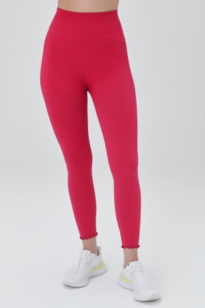 Women's Spiritual Gangster Love Sculpt 7/8 Ruffle Legging Leggings Hibiscus | HN5328094