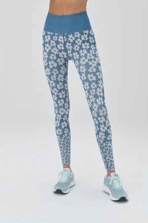 Women's Spiritual Gangster Love Sculpt Jacquard Legging Leggings Coastal Floral | ML2451390