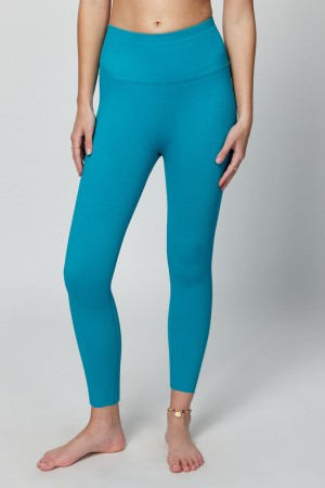 Women's Spiritual Gangster Love Sculpt Legging Bottoms Capri Blue | AN3510769