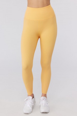 Women's Spiritual Gangster Love Sculpt Legging Bottoms Apricot | XV8501342