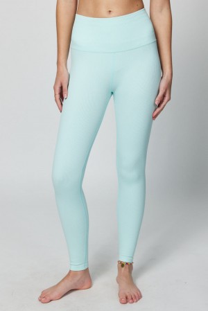 Women's Spiritual Gangster Love Sculpt Legging Bottoms Beach Glass | VG1485936