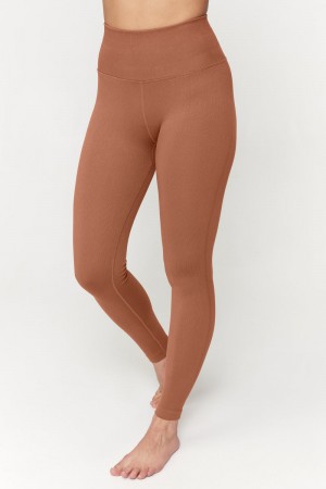 Women's Spiritual Gangster Love Sculpt Seamless Legging Bottoms Clay | QB2851374