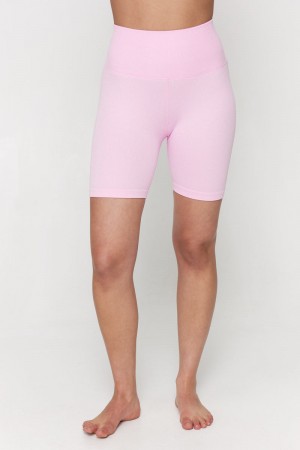 Women's Spiritual Gangster Seamless Biker Short Bottoms Heather Bubblegum | GV4596803