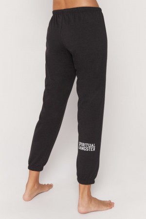 Women's Spiritual Gangster Varsity Perfect Sweatpant Sweatpants & Joggers Vintage Black | CP0935817