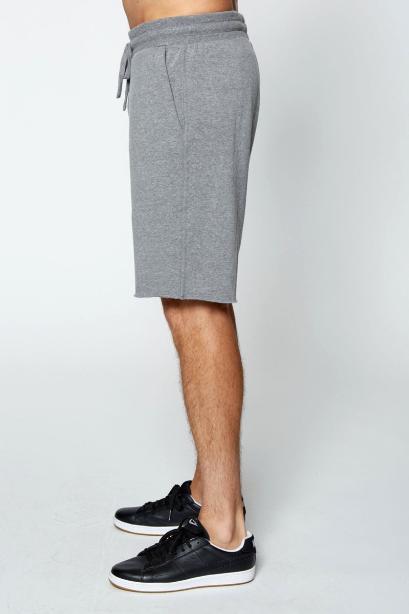 Men's Spiritual Gangster Fleece Short Shorts Heather Grey | ZR9524168