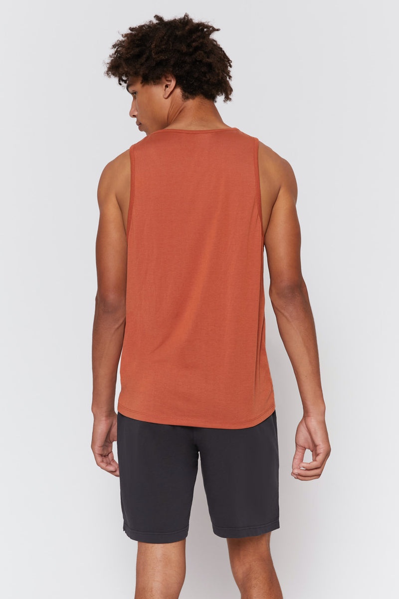 Men's Spiritual Gangster High Vibe Surf Tank Sweatshirts Terracotta | VA1306579