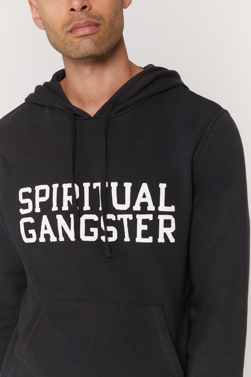 Men's Spiritual Gangster Classic Pullover Hoodie Hoodies & Jackets Vintage Black | IR4687159