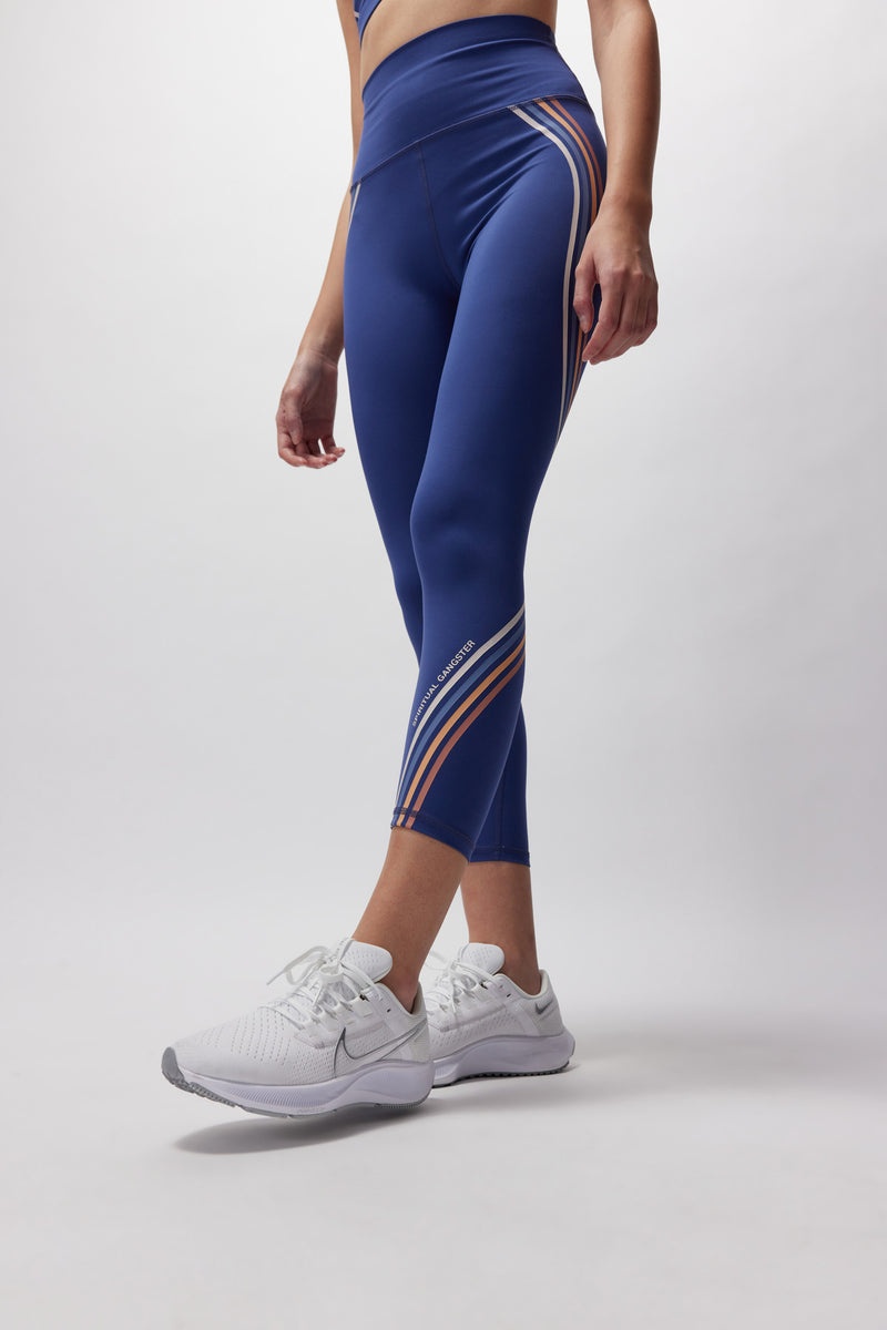 Women's Spiritual Gangster Ada Dream Tech Eco Jersey 7/8 Legging Bottoms Indigo | DT0413576