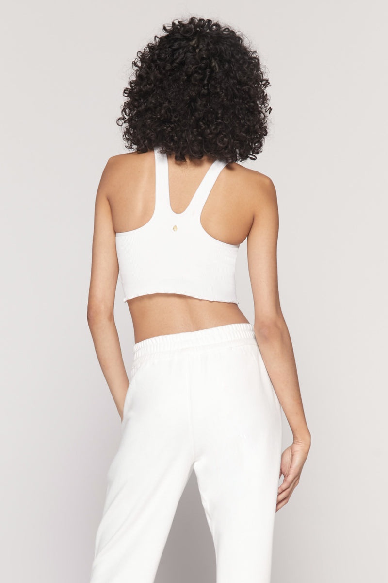 Women's Spiritual Gangster Amor Crop Tank Bras White | IH4501289