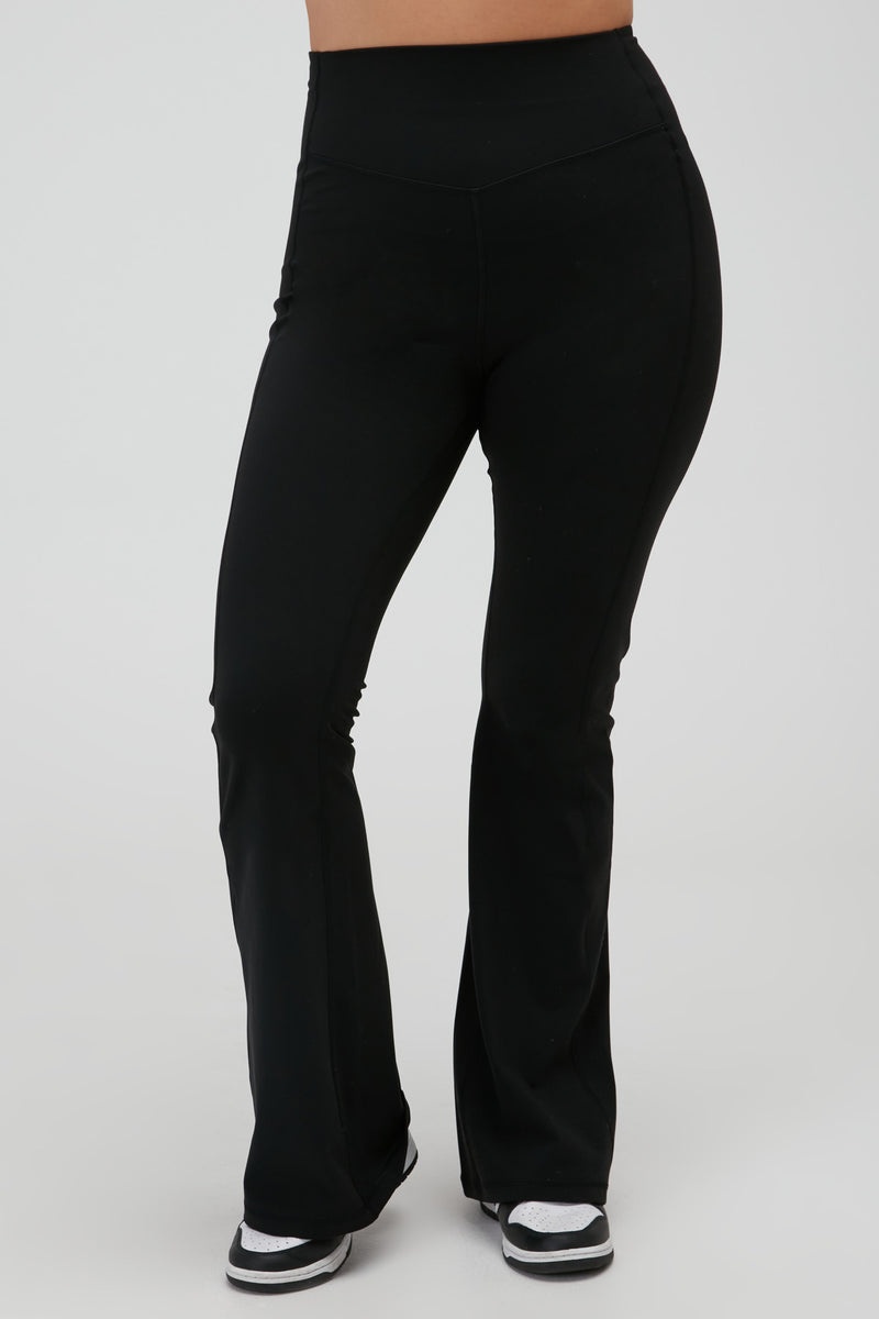 Women's Spiritual Gangster Bombshell Tech Flare Legging Leggings Black | QN6109528