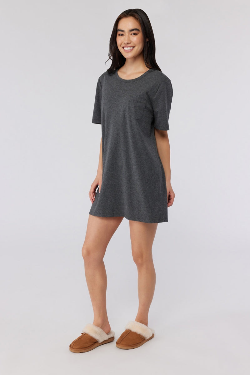 Women's Spiritual Gangster Dream Oversized Sleep Tee Dresses, Rompers & Jumpsuits Heather Charcoal | BT6215738