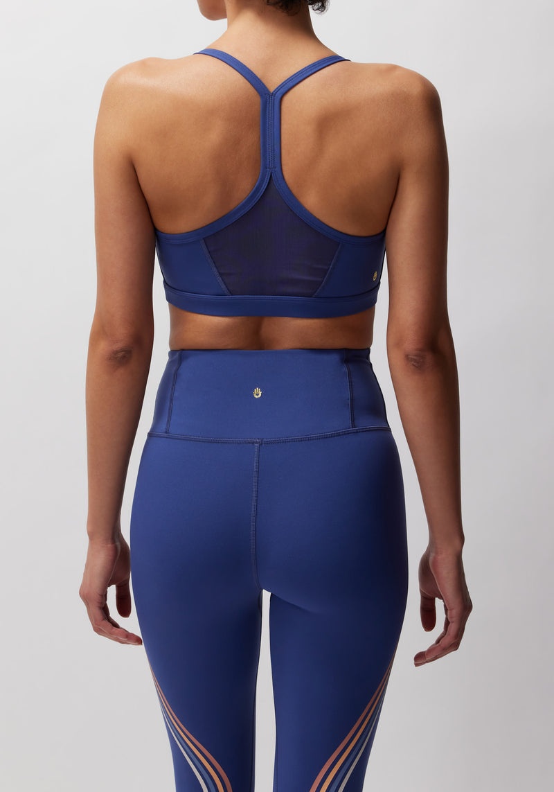 Women's Spiritual Gangster Dylan Dream Tech Eco Jersey Racerback Bra Bras Indigo | NK3190846