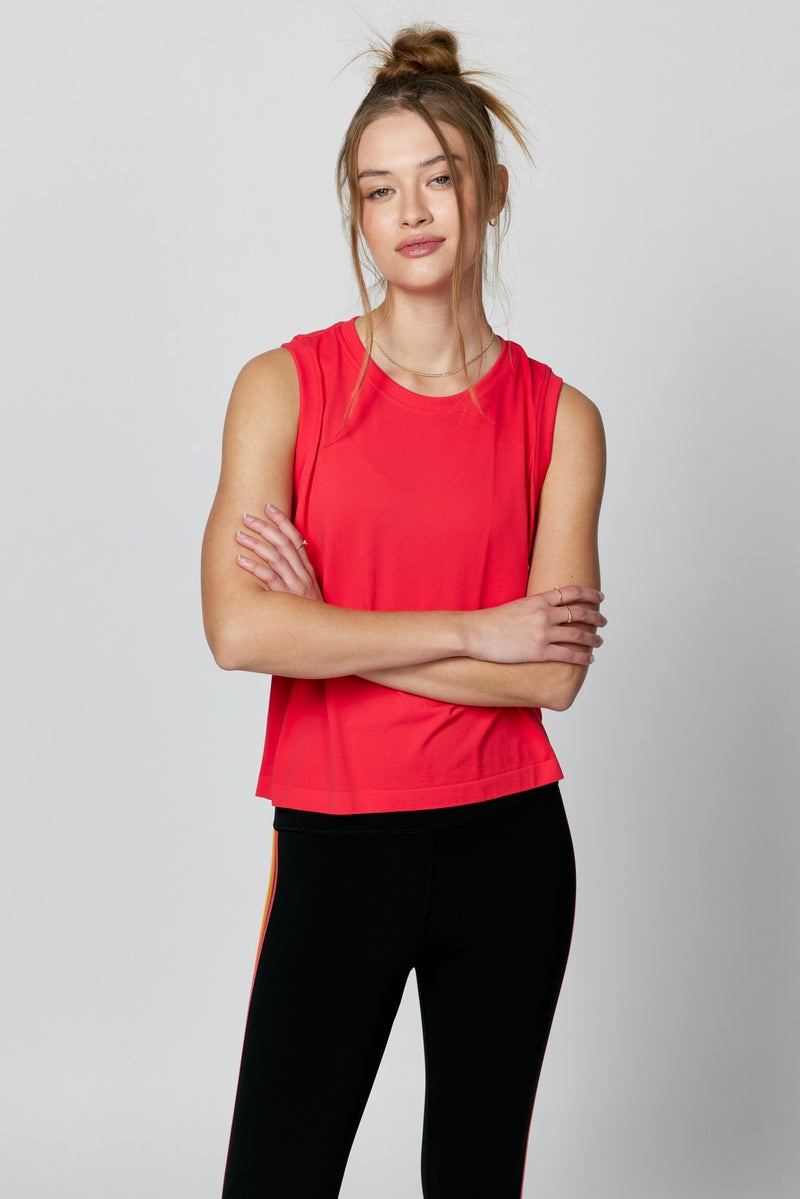 Women's Spiritual Gangster Elite Seamless Tank Tees & Tanks Hibiscus | MH9452801