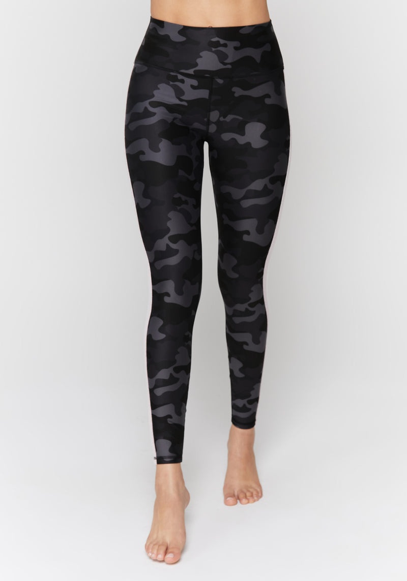 Women's Spiritual Gangster Intent Eco Jersey High Waist Legging Leggings Black Camo Print | TZ9125648