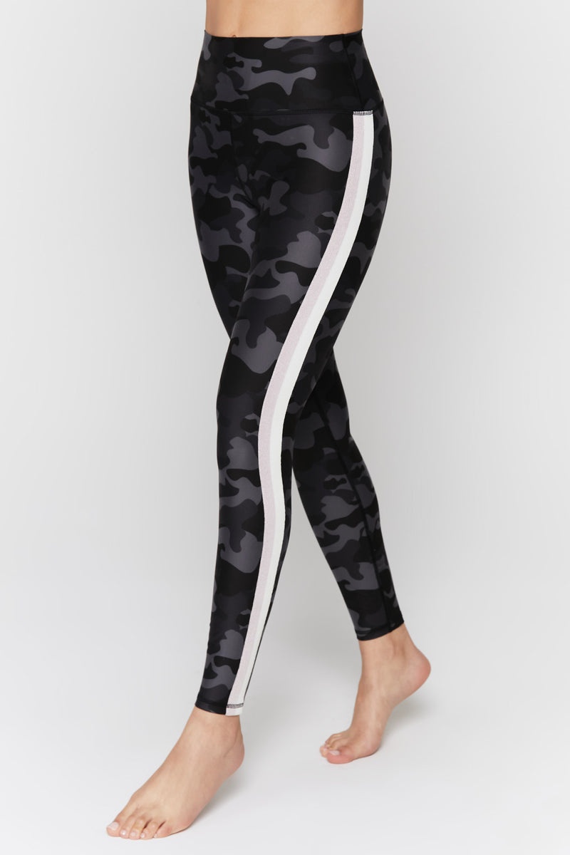 Women's Spiritual Gangster Intent Eco Jersey High Waist Legging Leggings Black Camo Print | TZ9125648