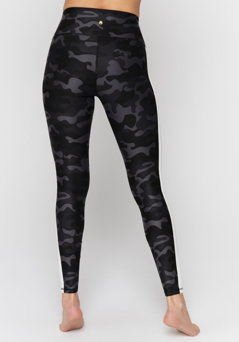 Women's Spiritual Gangster Intent Eco Jersey High Waist Legging Leggings Black Camo Print | TZ9125648