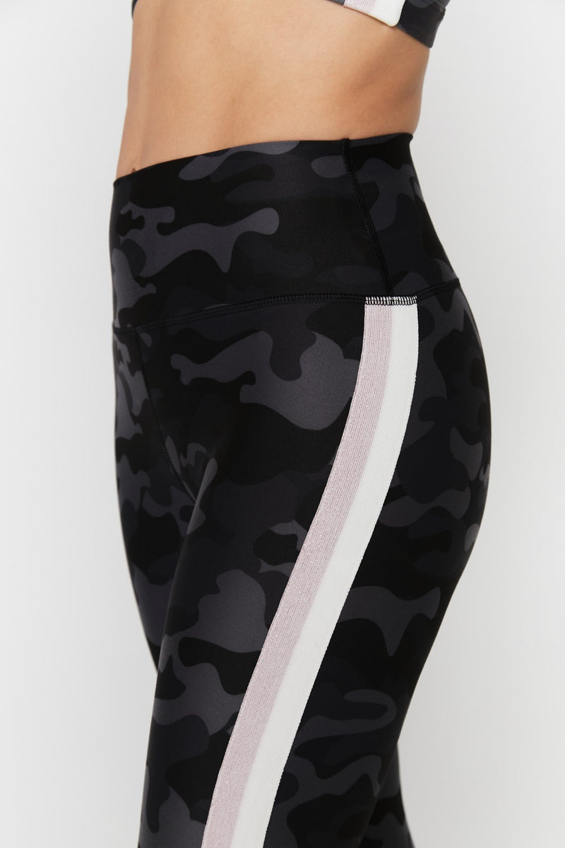 Women's Spiritual Gangster Intent Eco Jersey High Waist Legging Leggings Black Camo Print | TZ9125648