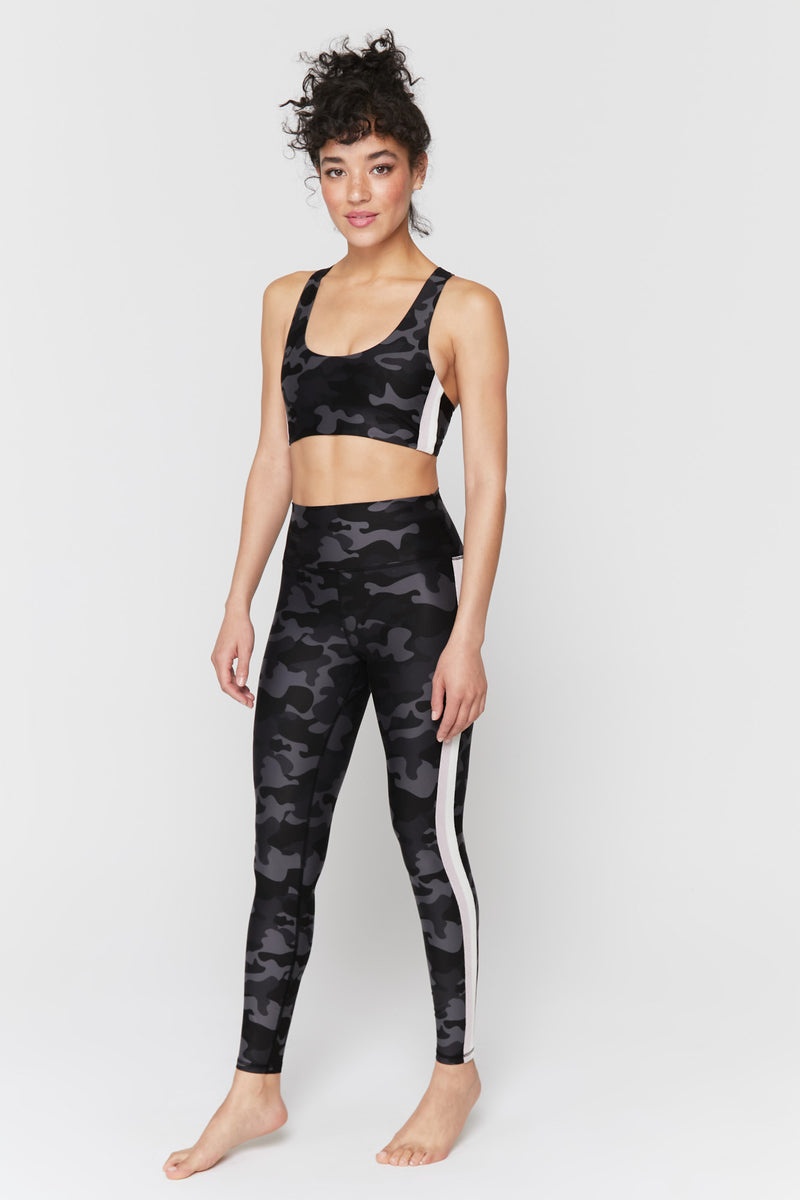 Women's Spiritual Gangster Intent Eco Jersey High Waist Legging Leggings Black Camo Print | TZ9125648