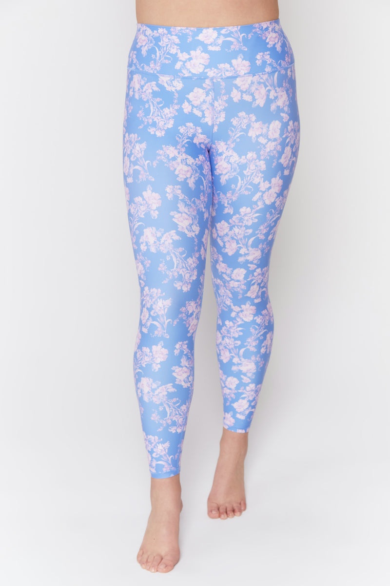 Women's Spiritual Gangster Intent Eco Jersey High Waist Legging Bottoms Jacaranda Print | PQ9035421