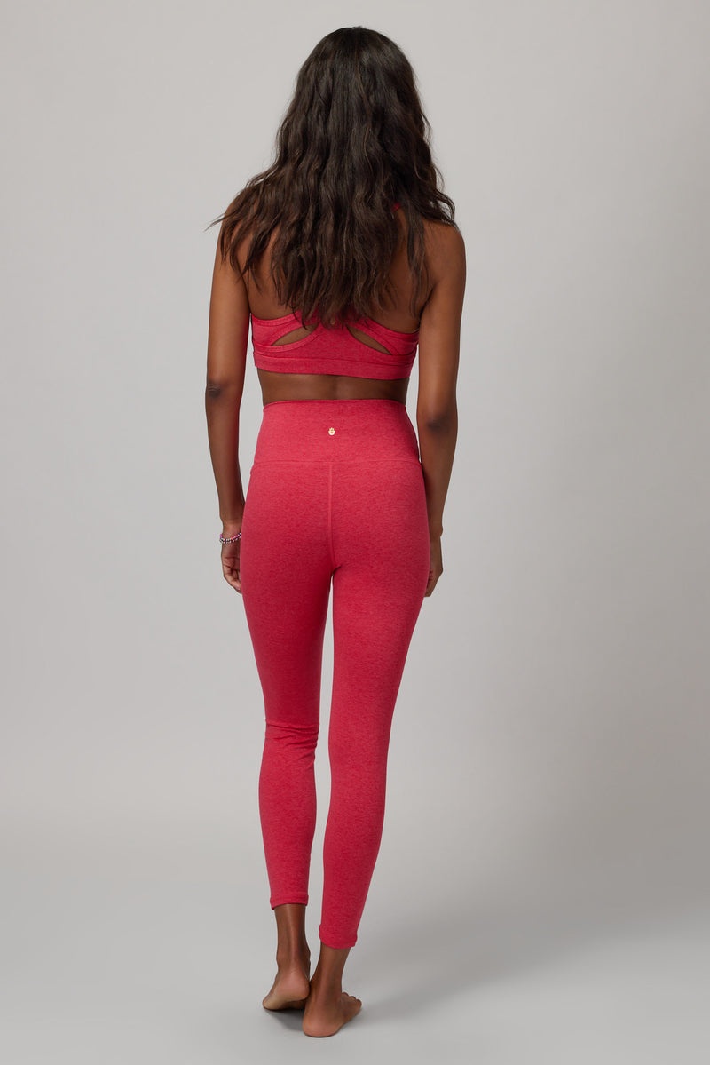 Women's Spiritual Gangster Intent Tech Heather 7/8 Legging Bottoms Heather Hibiscus | PL2650431