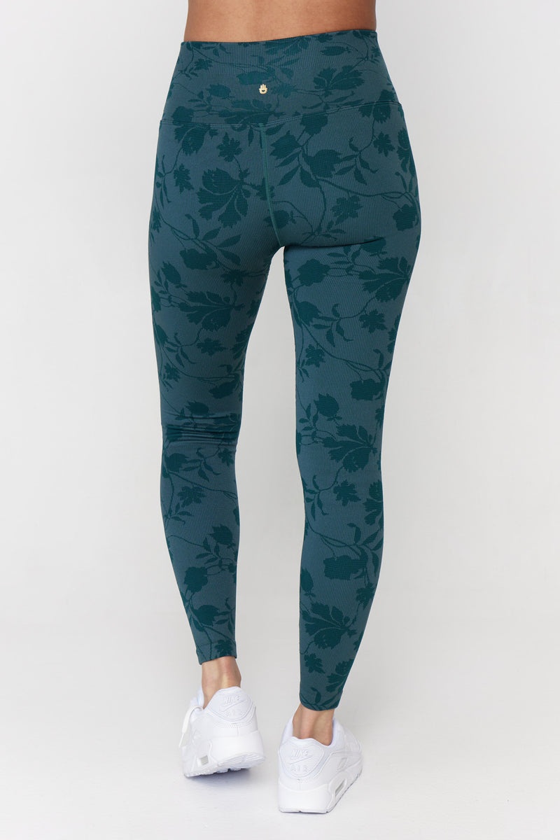 Women's Spiritual Gangster Jacquard Love Sculpt Seamless Legging Leggings Foliage Floral Print | DS4762980