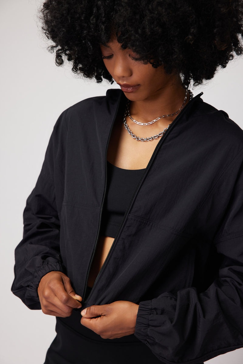 Women's Spiritual Gangster Journey Active Jacket Tops Black | UE7915360