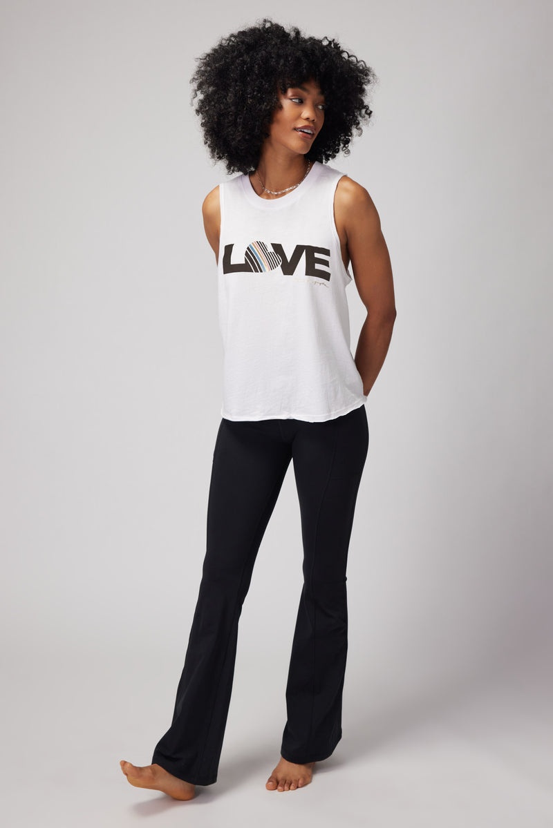 Women's Spiritual Gangster Love Heart Gigi Muscle Tank Tees & Tanks Stone | IL9087634