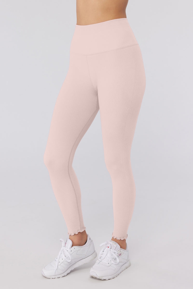 Women's Spiritual Gangster Love Sculpt 7/8 Seamless Ruffle Legging Leggings Vintage Pink | PE4695302