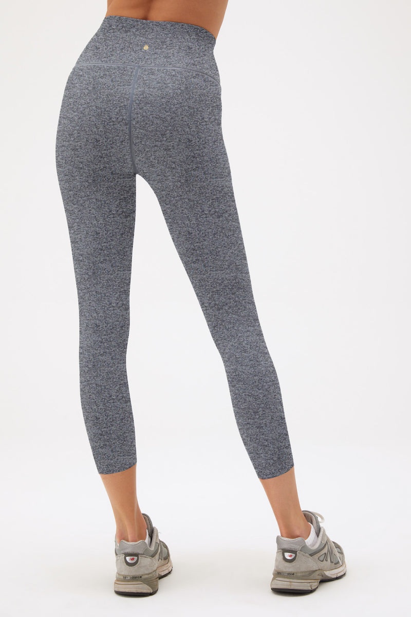 Women's Spiritual Gangster Love Sculpt Seamless Heather 7/8 Legging Leggings Heather Grey | JS1053742