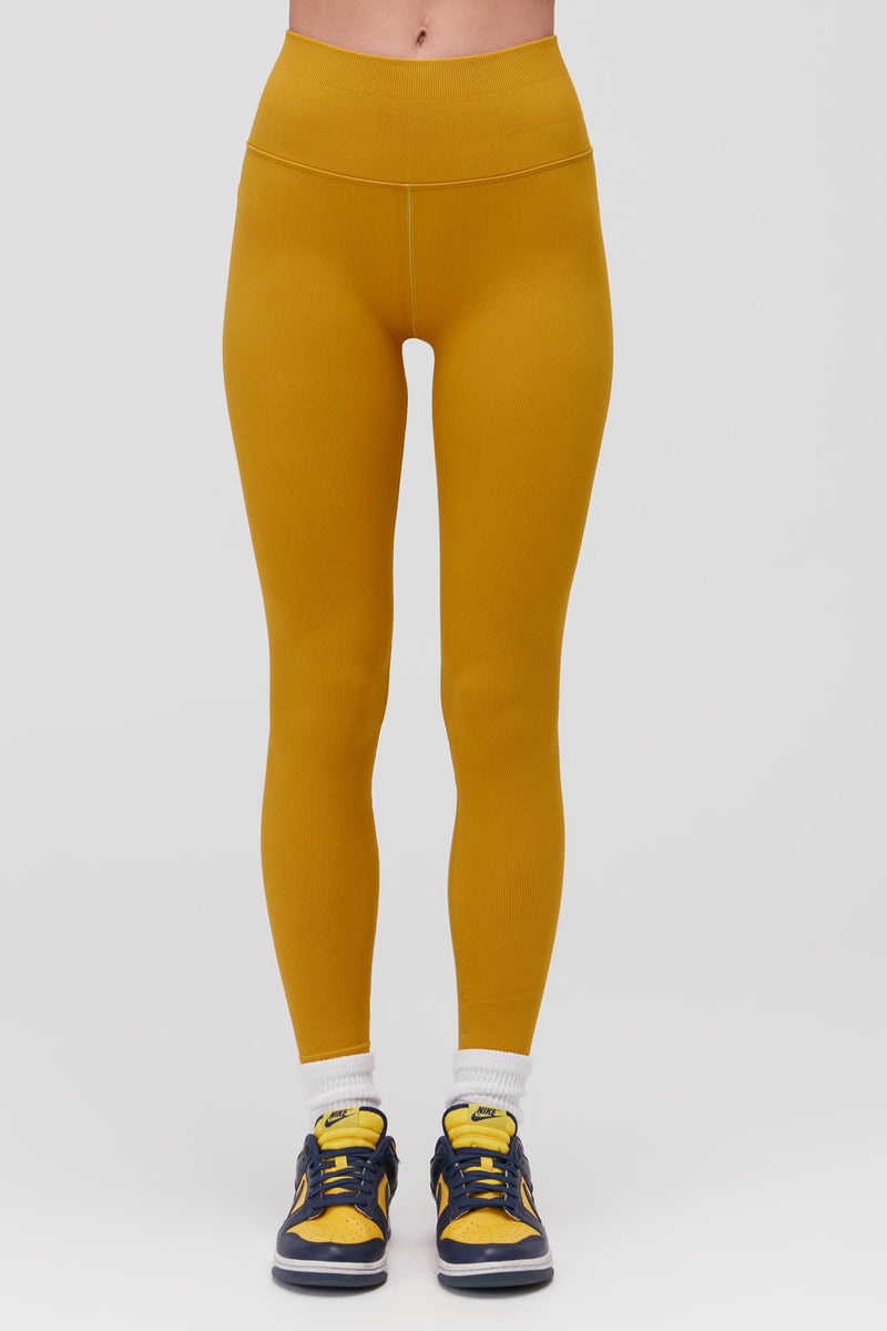 Women's Spiritual Gangster Love Sculpt Seamless Legging Bottoms Gold | FM1204538