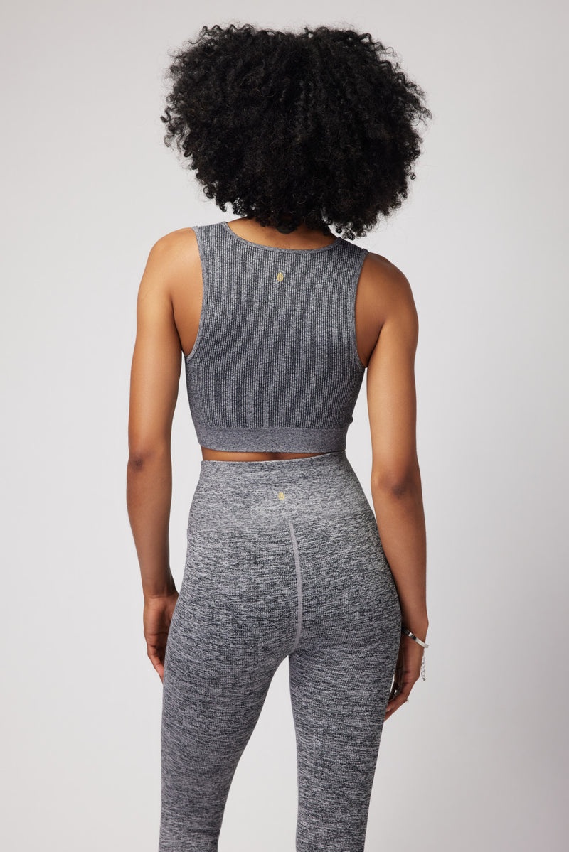 Women's Spiritual Gangster Metta Seamless Plunge Brami Tops Heather Grey | FU0746138