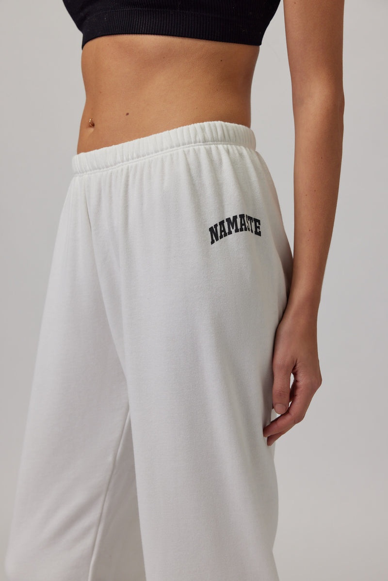 Women's Spiritual Gangster Namaste Perfect Sweatpant Sweatpants & Joggers Stone | SM1586472