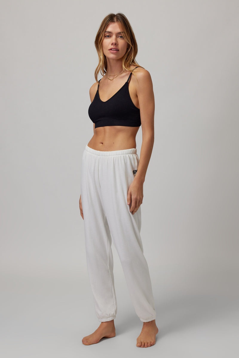 Women's Spiritual Gangster Namaste Perfect Sweatpant Sweatpants & Joggers Stone | SM1586472