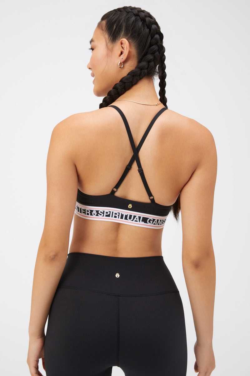 Women's Spiritual Gangster Nikki Dream Tech Eco Jersey Sports Bra Bras Black | YQ8349652