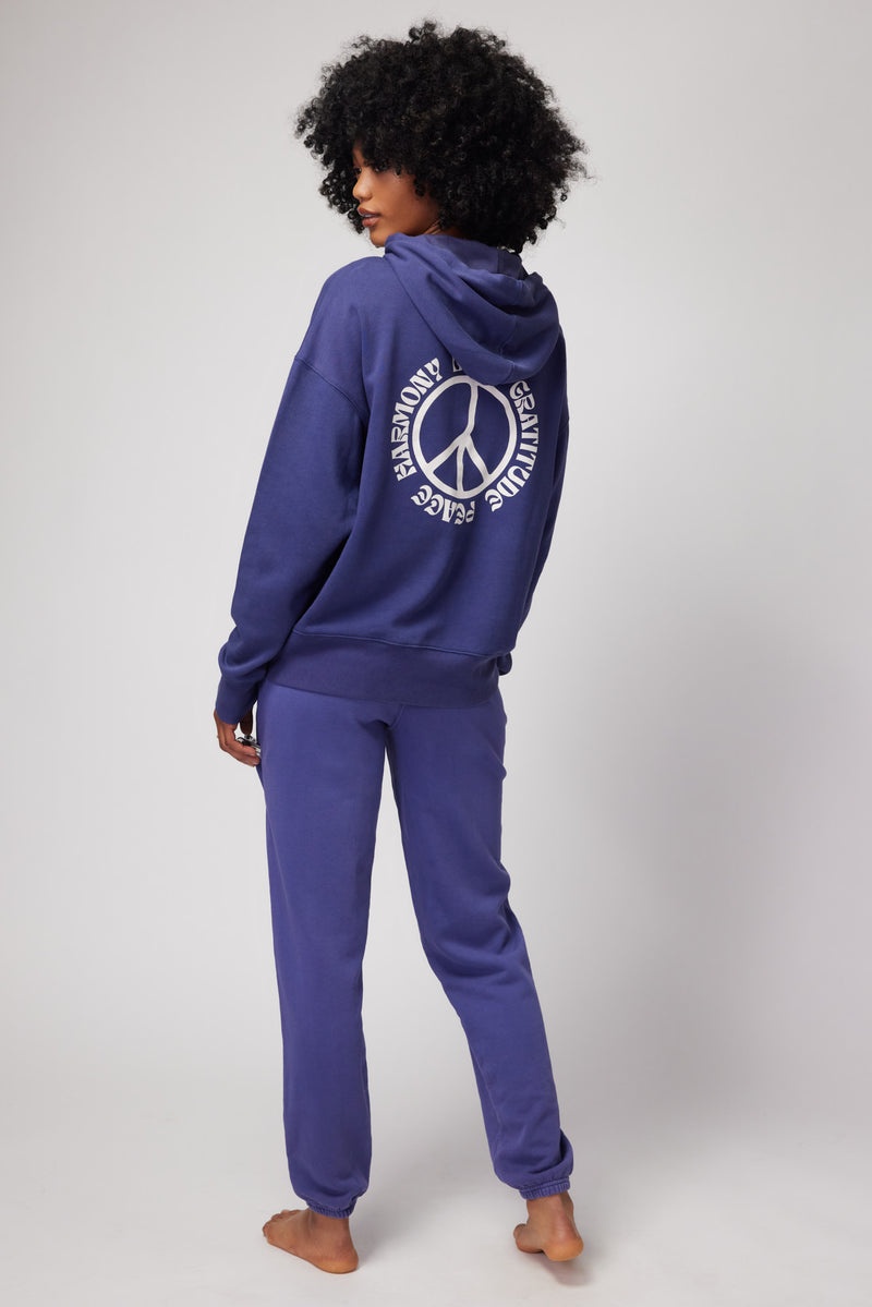 Women's Spiritual Gangster Peace Boyfriend Pocket Sweatpant Sweatpants & Joggers Indigo | BZ9827106