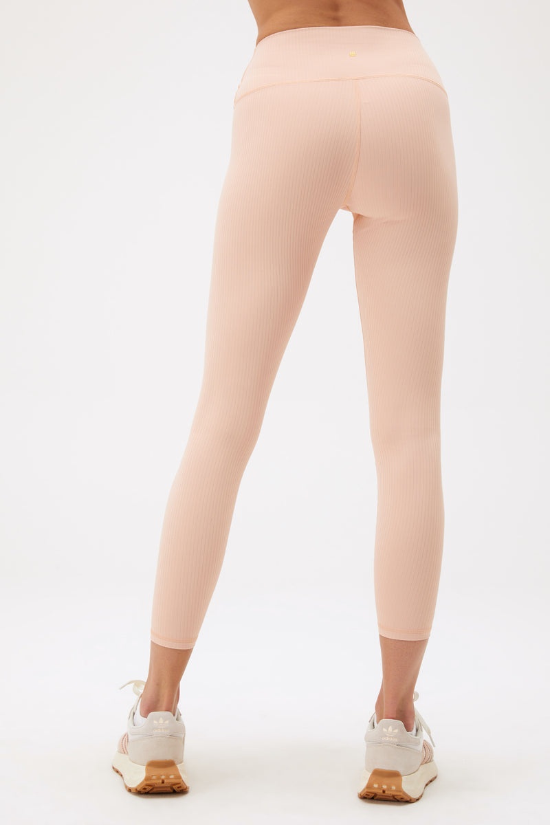 Women's Spiritual Gangster Renew High Waisted 7/8 Rib Legging Leggings Dusk Pink | TL9130824