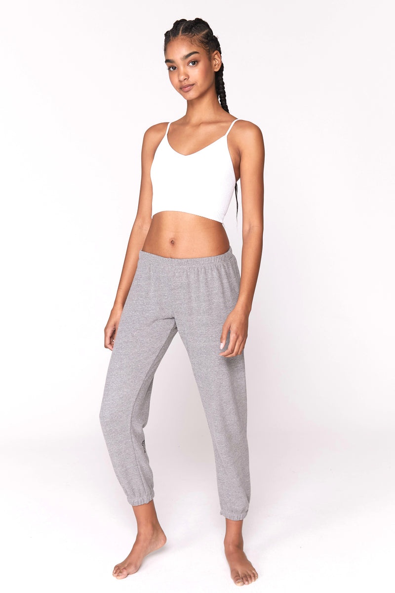 Women's Spiritual Gangster Varsity Perfect Sweatpant Sweatpants & Joggers Hthr Grey | MY1697853