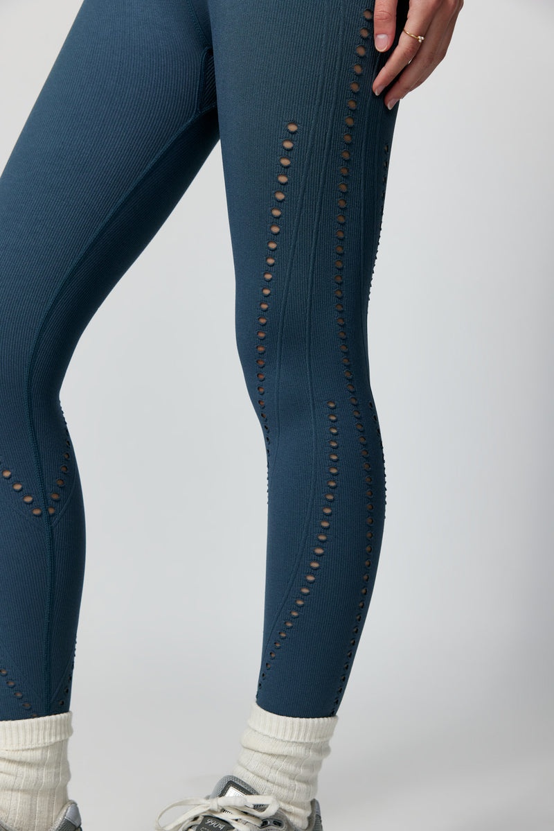 Women's Spiritual Gangster Thea 7/8 Seamless Legging Leggings Deep Sea Blue | EU6029387