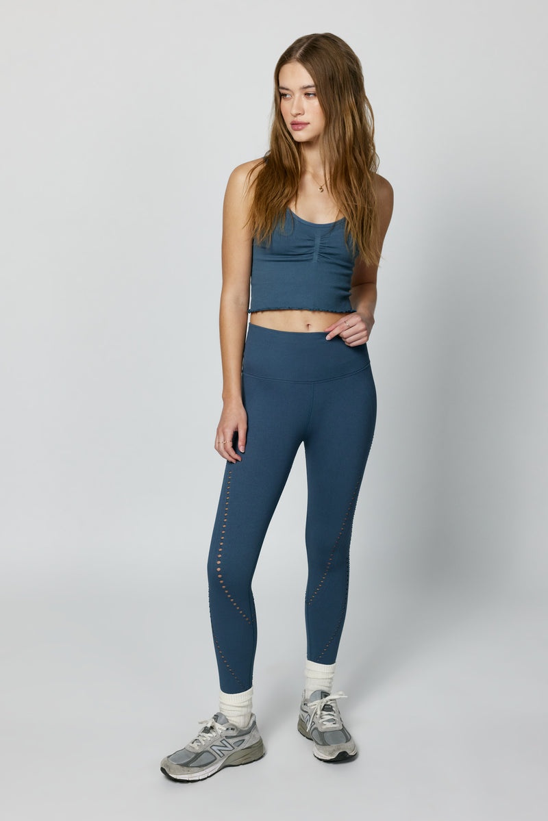 Women's Spiritual Gangster Thea 7/8 Seamless Legging Leggings Deep Sea Blue | EU6029387