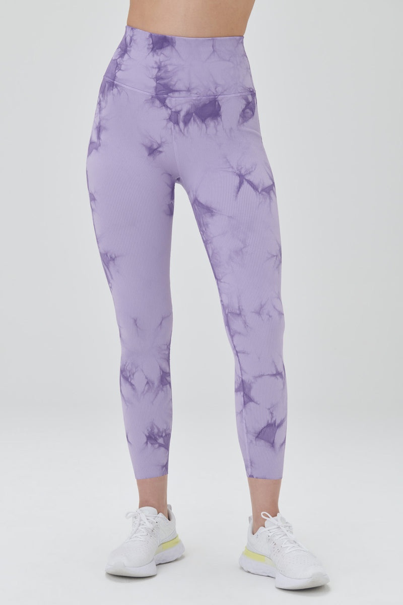 Women's Spiritual Gangster Tie Dye Love Sculpt 7/8 Legging Leggings Amethyst Crystal Wash | AG0749356