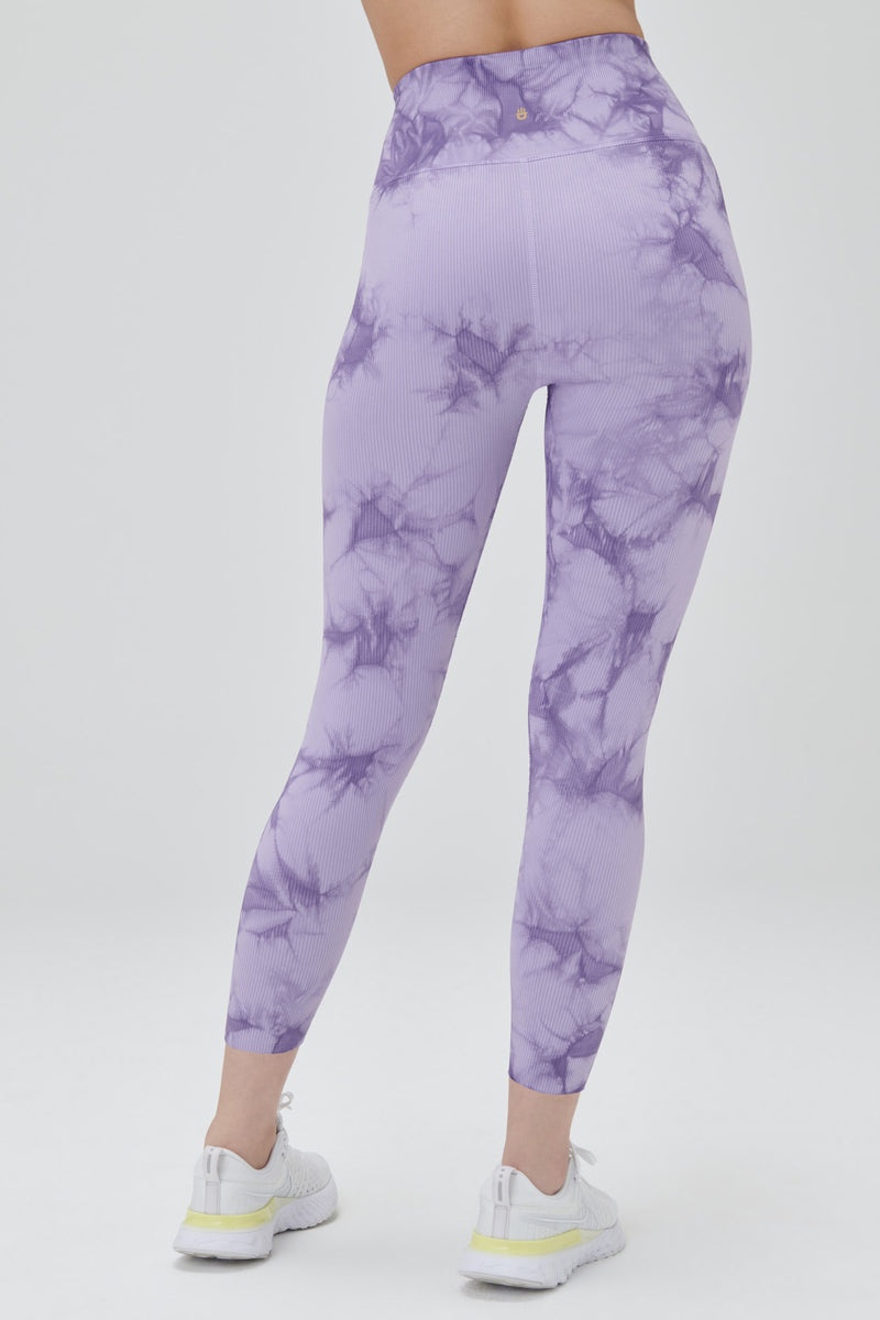 Women's Spiritual Gangster Tie Dye Love Sculpt 7/8 Legging Leggings Amethyst Crystal Wash | AG0749356