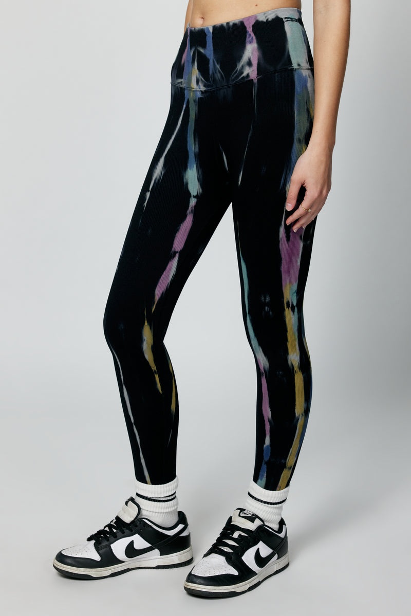 Women's Spiritual Gangster Tie Dye Love Sculpt Legging Leggings Black Tie Dye | LW2165984