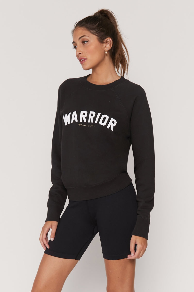 Women's Spiritual Gangster Warrior Classic Crew Sweatshirt Sweatshirts Black | JU8910526