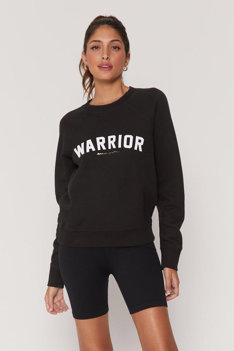 Women\'s Spiritual Gangster Warrior Classic Crew Sweatshirt Sweatshirts Black | JU8910526